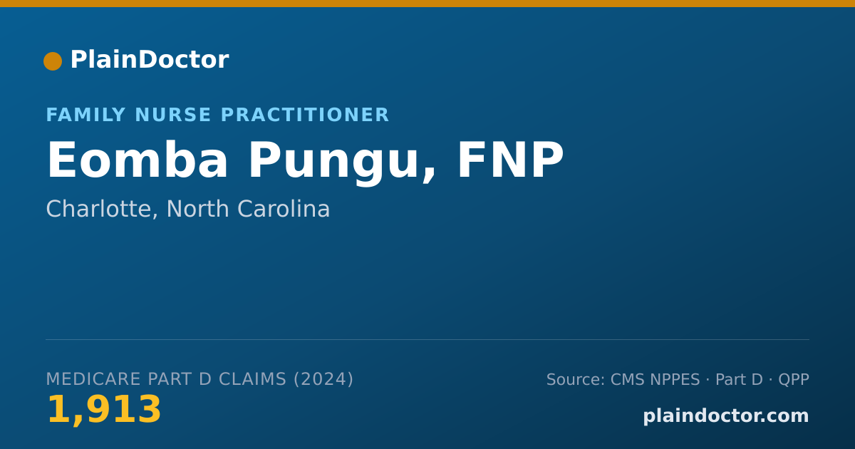 Shareable card for Eomba Pungu, FNP - Family Nurse Practitioner, Charlotte, NC