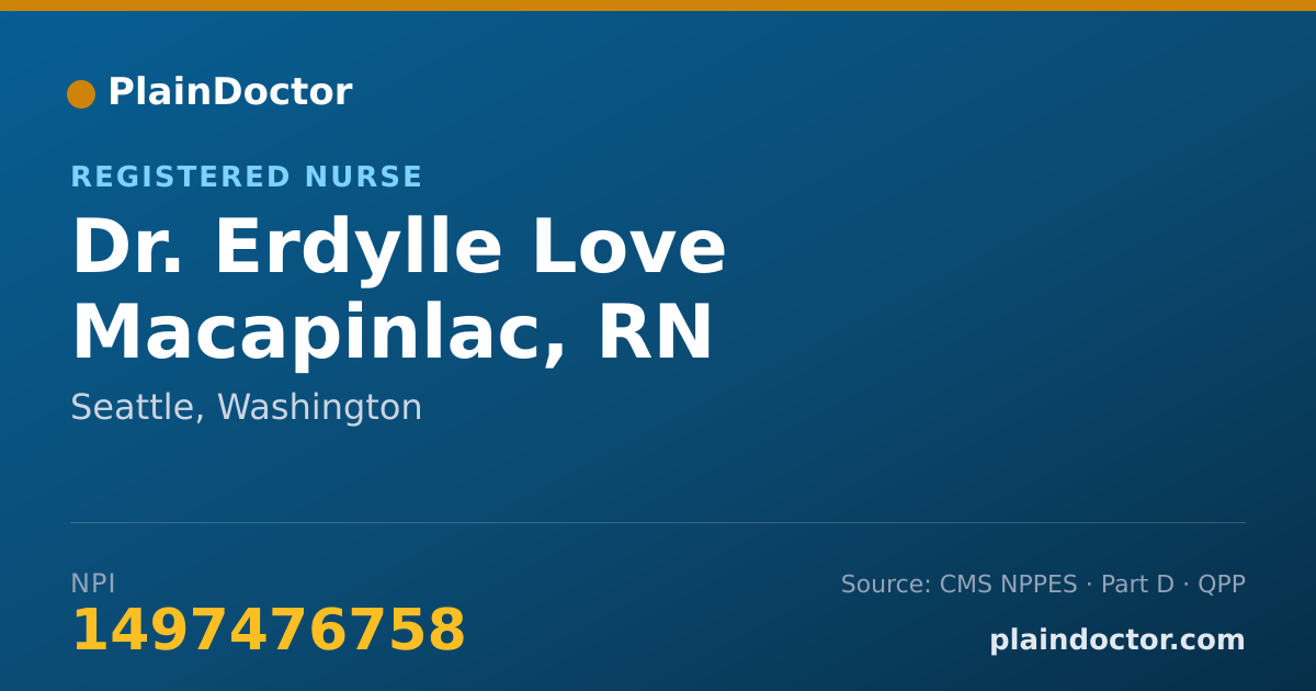 Shareable card for Erdylle Love Macapinlac, RN - Registered Nurse, Seattle, WA