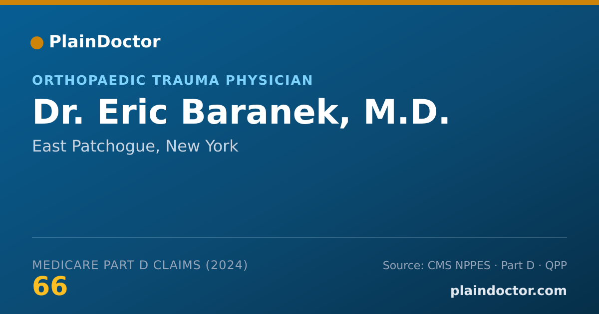Shareable card for Eric Baranek, M.D. - Orthopaedic Surgery Physician, East Patchogue, NY