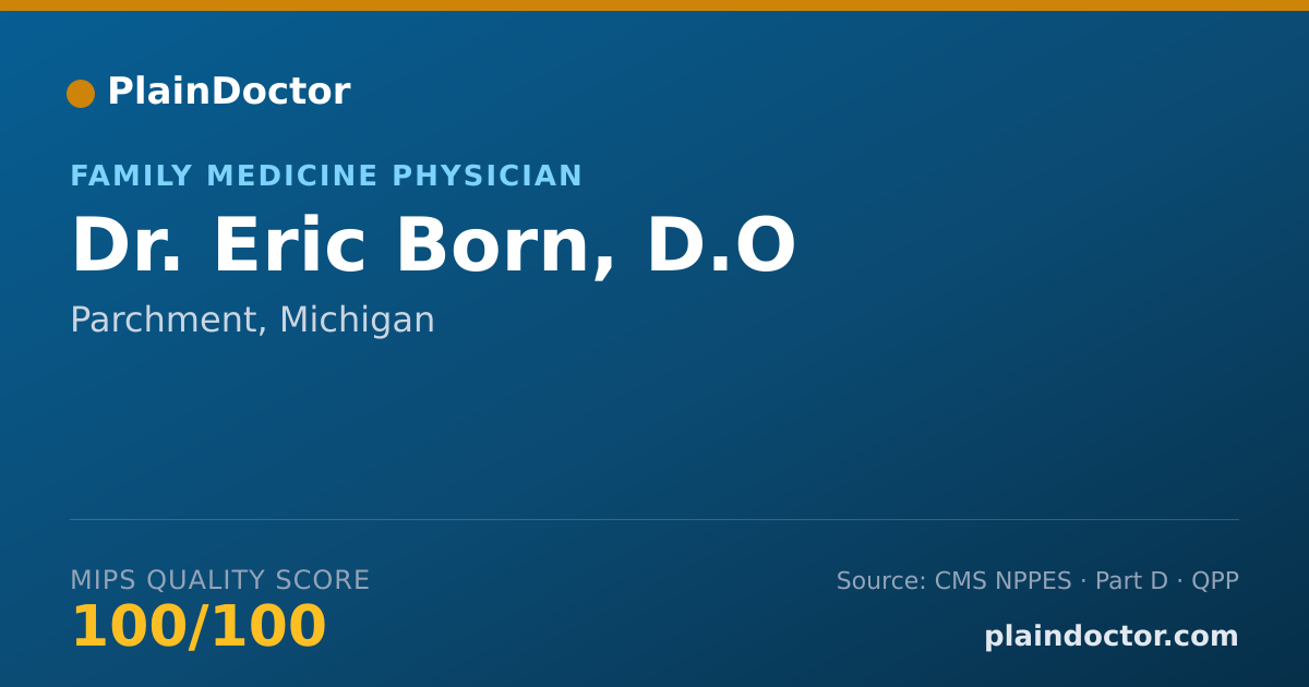 Shareable card for Eric Born, D.O - Family Medicine Physician, Parchment, MI