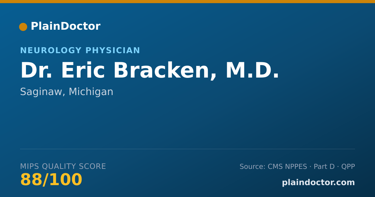 Shareable card for Eric Bracken, M.D. - Neurology Physician, Saginaw, MI