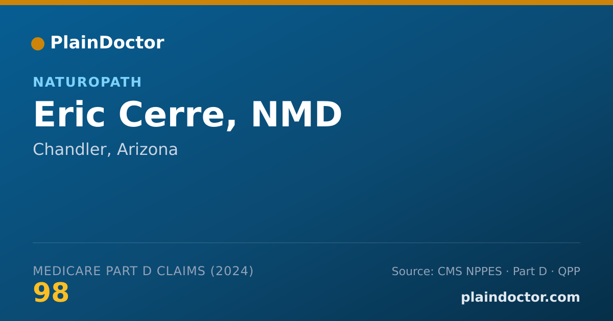 Shareable card for Eric Cerre, NMD - Naturopath, Chandler, AZ