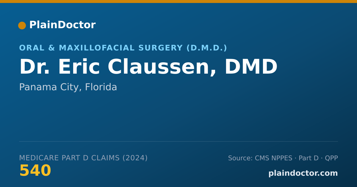 Shareable card for Eric Claussen, DMD - Oral and Maxillofacial Surgery (Dentist), Panama City, FL