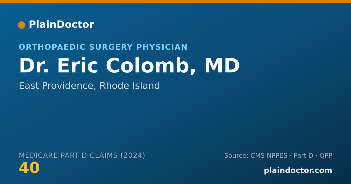 Shareable card for Eric Colomb, MD - Orthopaedic Surgery Physician, East Providence, RI