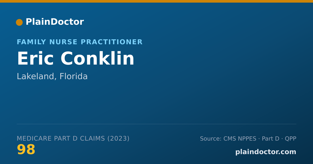 Shareable card for Eric Conklin - Family Nurse Practitioner, Lakeland, FL