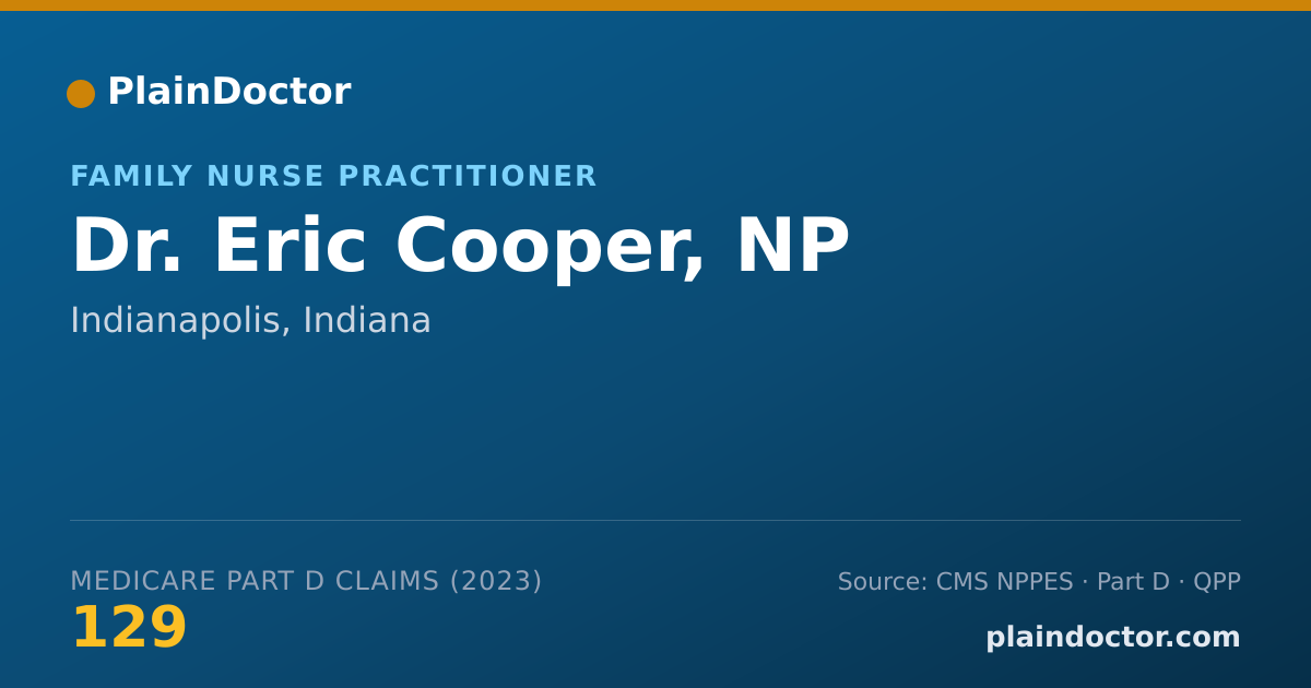 Shareable card for Eric Cooper, NP - Family Nurse Practitioner, Indianapolis, IN