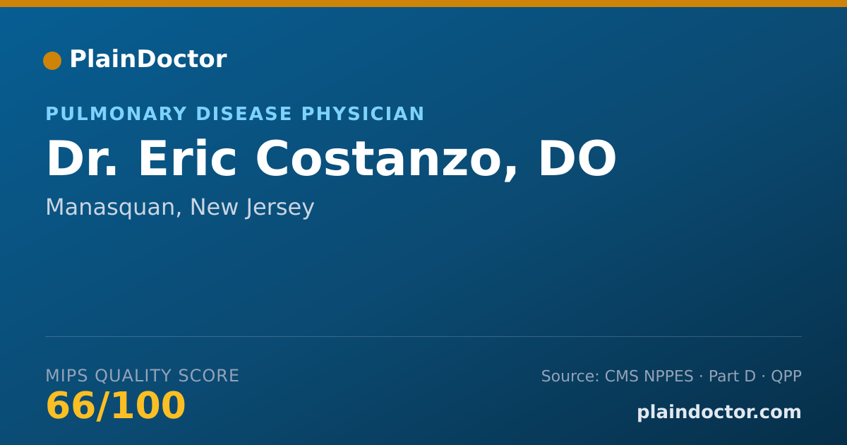 Shareable card for Eric Costanzo, DO - Pulmonary Disease Physician, Manasquan, NJ