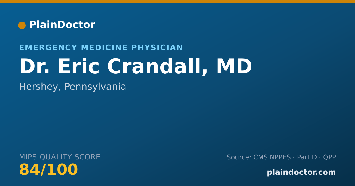 Shareable card for Eric Crandall, MD - Emergency Medicine Physician, Hershey, PA