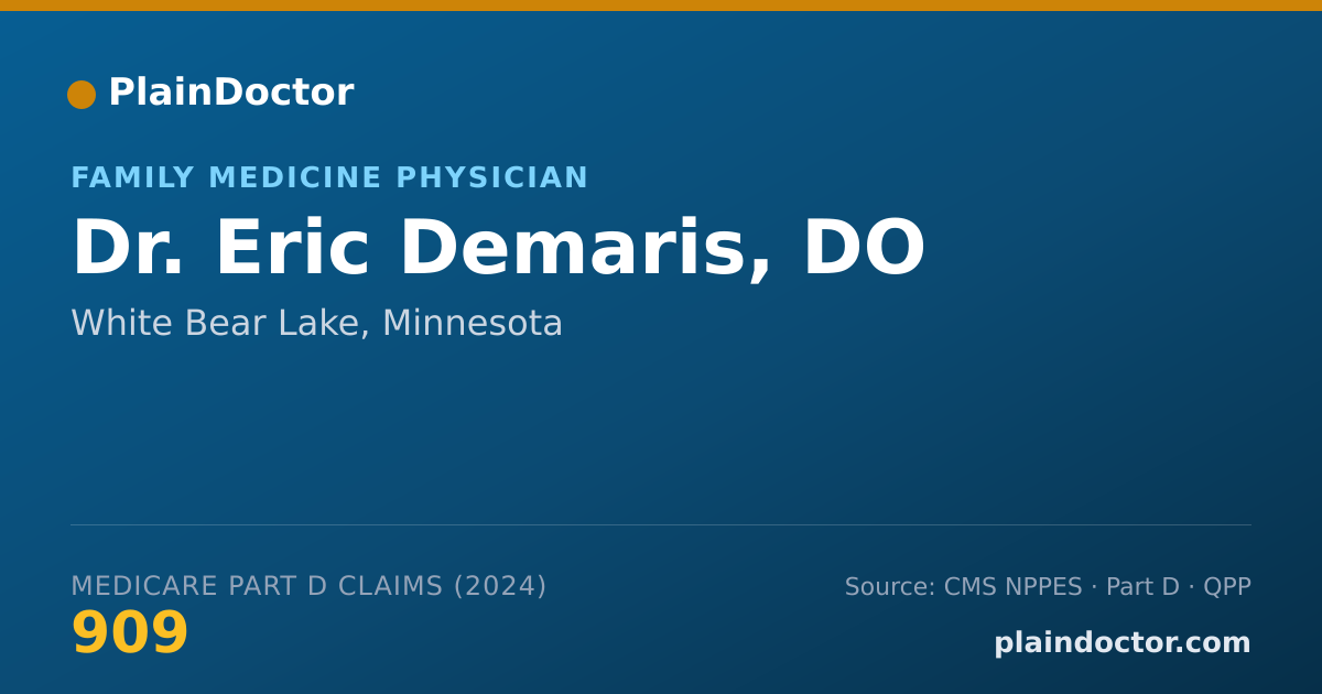 Shareable card for Eric Demaris, DO - Family Medicine Physician, White Bear Lake, MN