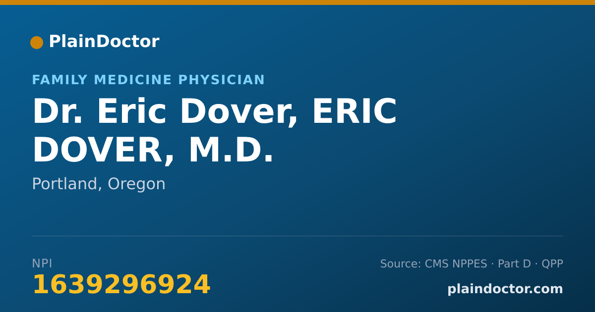 Shareable card for Eric Dover, ERIC DOVER, M.D. - Family Medicine Physician, Portland, OR