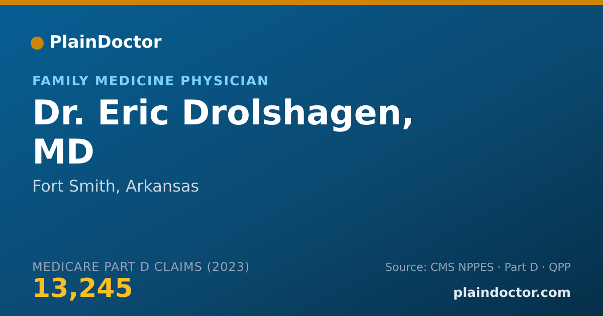 Shareable card for Eric Drolshagen, MD - Family Medicine Physician, Fort Smith, AR