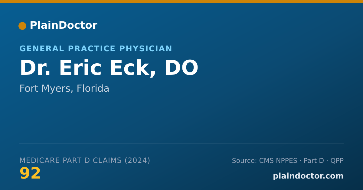 Shareable card for Eric Eck, DO - General Practice Physician, Fort Myers, FL