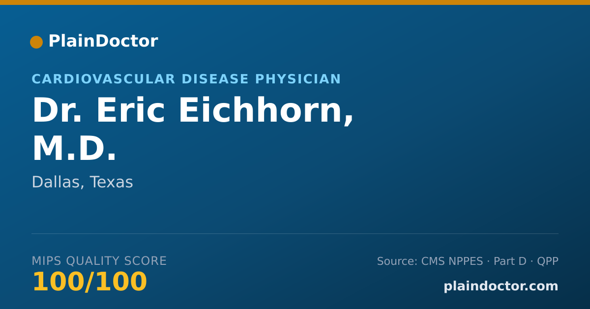 Shareable card for Eric Eichhorn, M.D. - Cardiovascular Disease Physician, Dallas, TX