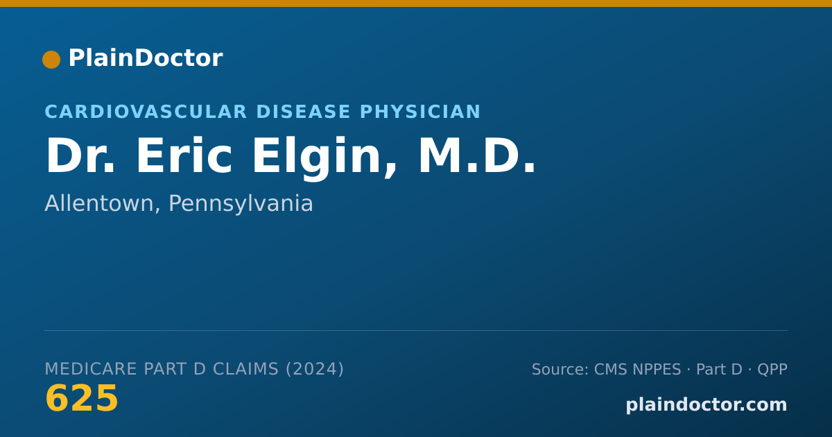 Shareable card for Eric Elgin, M.D. - Cardiovascular Disease Physician, Allentown, PA