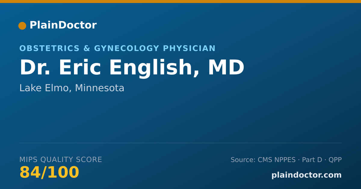 Shareable card for Eric English, MD - Obstetrics & Gynecology Physician, Lake Elmo, MN