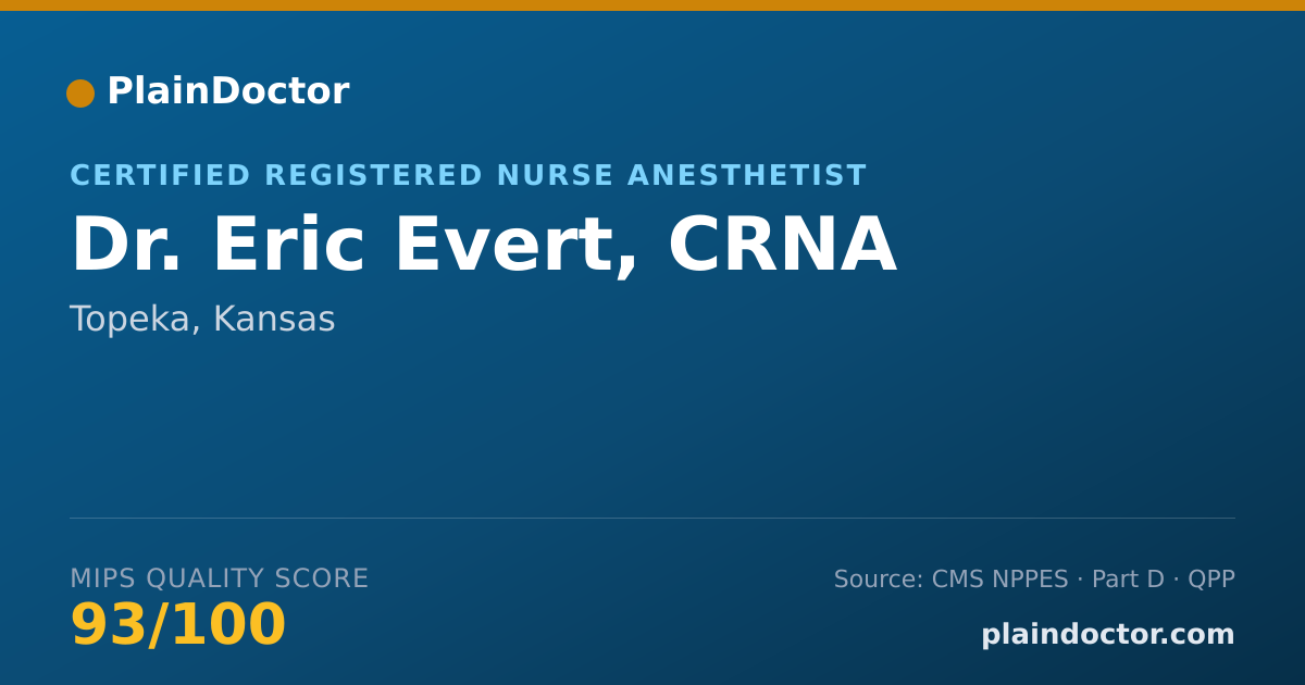 Shareable card for Eric Evert, CRNA - Certified Registered Nurse Anesthetist, Topeka, KS