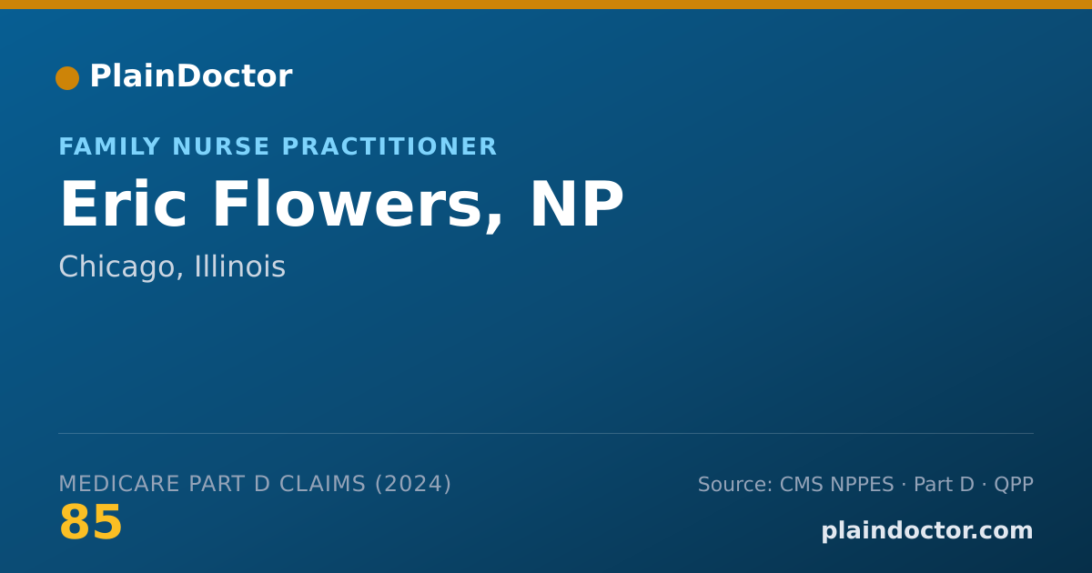 Shareable card for Eric Flowers, NP - Family Nurse Practitioner, Chicago, IL