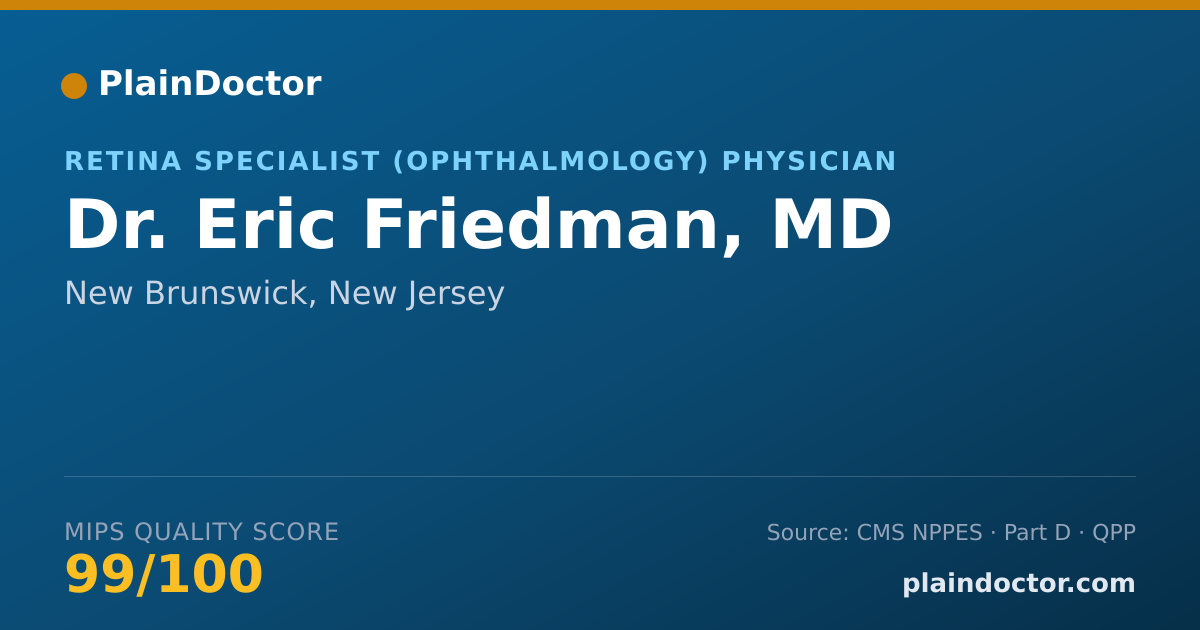 Shareable card for Eric Friedman, MD - Ophthalmology Physician, New Brunswick, NJ