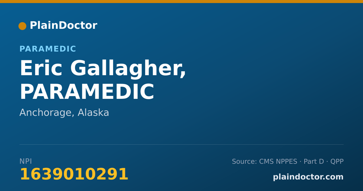 Shareable card for Eric Gallagher, PARAMEDIC - Paramedic, Anchorage, AK