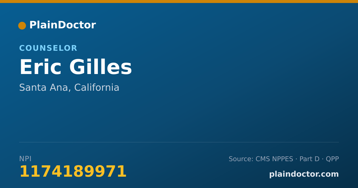 Shareable card for Eric Gilles - Counselor, Santa Ana, CA