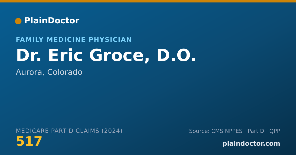 Shareable card for Eric Groce, D.O. - Emergency Medicine Physician, Aurora, CO