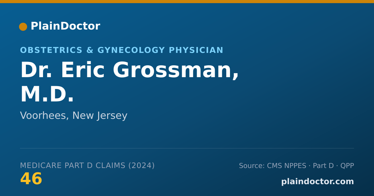 Shareable card for Eric Grossman, M.D. - Obstetrics & Gynecology Physician, Voorhees, NJ