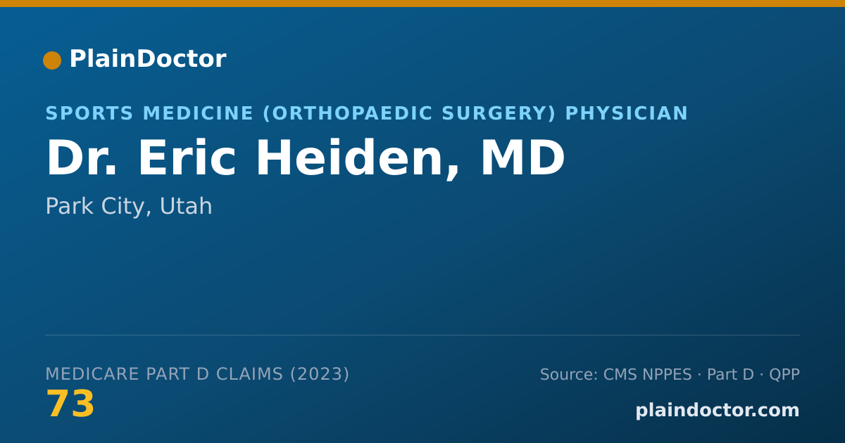 Shareable card for Eric Heiden, MD - Sports Medicine (Orthopaedic Surgery) Physician, Park City, UT