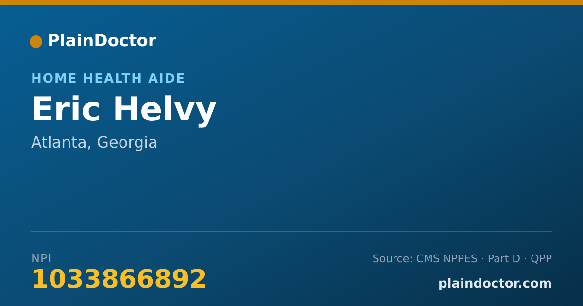 Shareable card for Eric Helvy - Home Health Aide, Atlanta, GA
