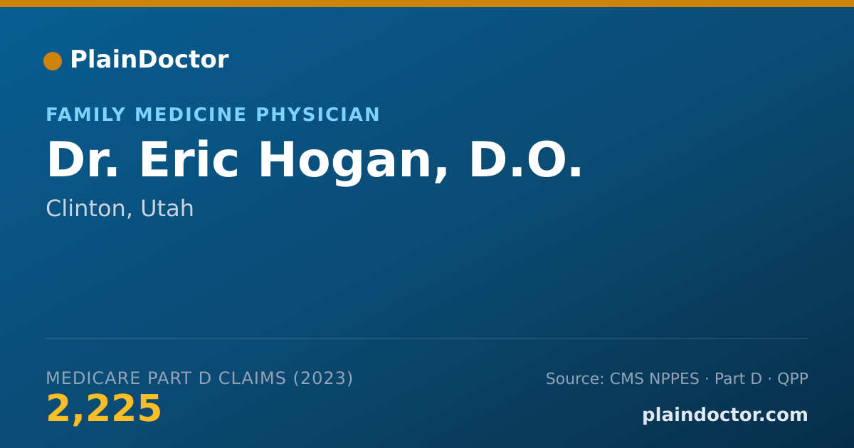 Shareable card for Eric Hogan, D.O. - Family Medicine Physician, Clinton, UT