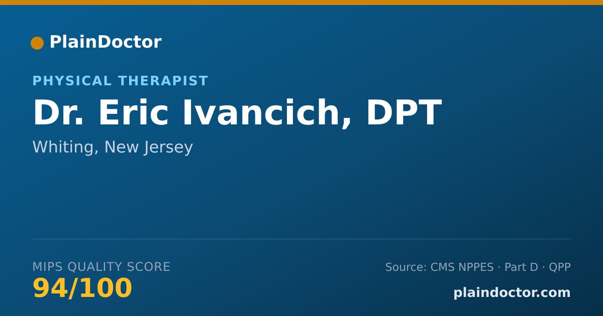 Shareable card for Eric Ivancich, DPT - Physical Therapist, Whiting, NJ