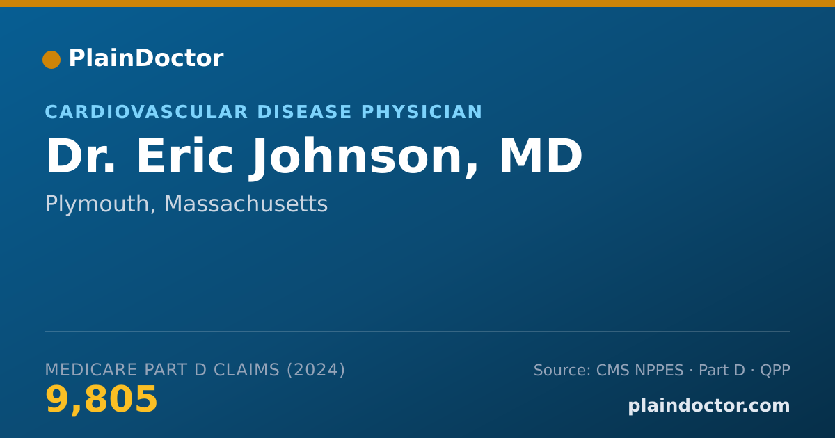 Shareable card for Eric Johnson, MD - Cardiovascular Disease Physician, Plymouth, MA