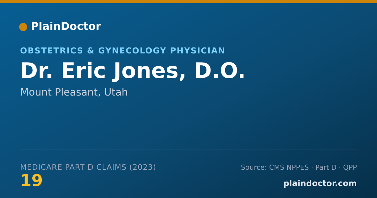 Shareable card for Eric Jones, D.O. - Obstetrics & Gynecology Physician, Mount Pleasant, UT