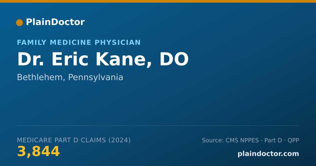 Shareable card for Eric Kane, DO - Family Medicine Physician, Bethlehem, PA