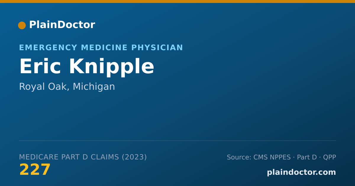 Shareable card for Eric Knipple - Emergency Medicine Physician, Royal Oak, MI