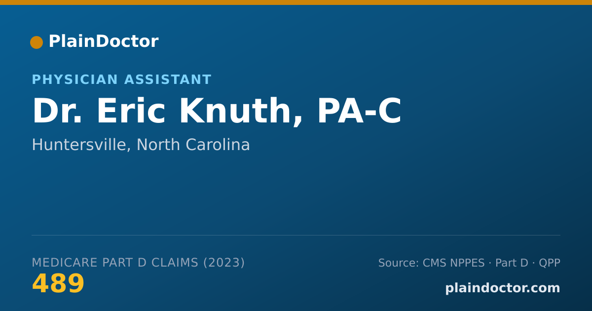 Shareable card for Eric Knuth, PA-C - Physician Assistant, Huntersville, NC