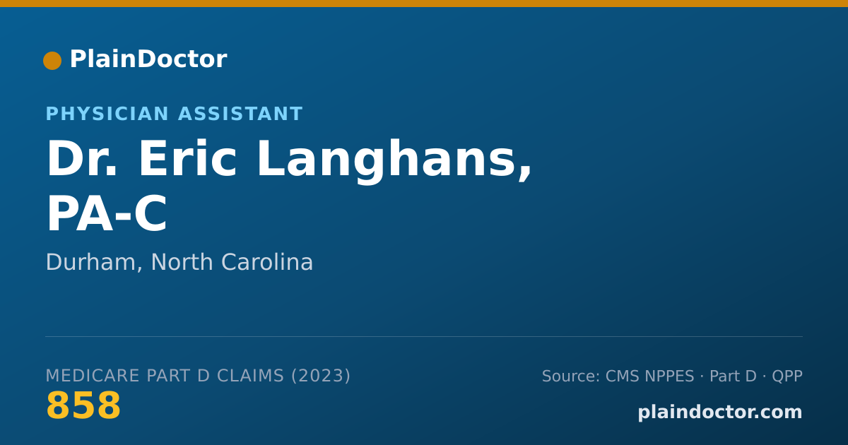 Shareable card for Eric Langhans, PA-C - Physician Assistant, Durham, NC