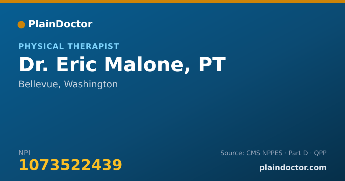 Shareable card for Eric Malone, PT - Physical Therapist, Bellevue, WA