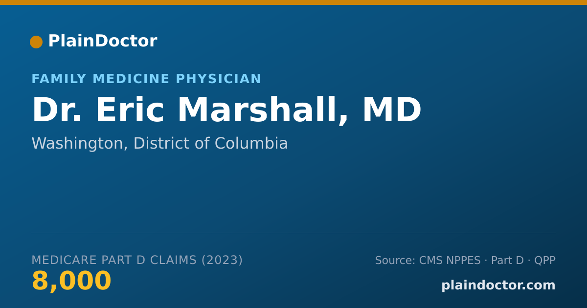 Shareable card for Eric Marshall, MD - Family Medicine Physician, Washington, DC