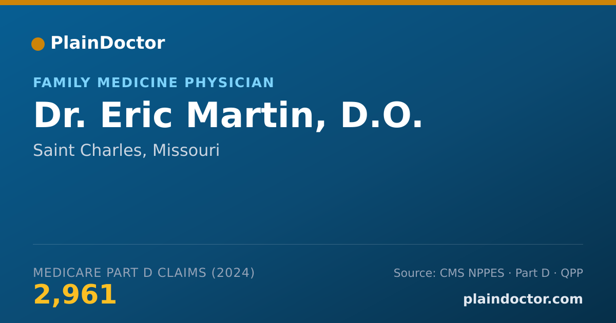 Shareable card for Eric Martin, D.O. - Family Medicine Physician, Saint Charles, MO