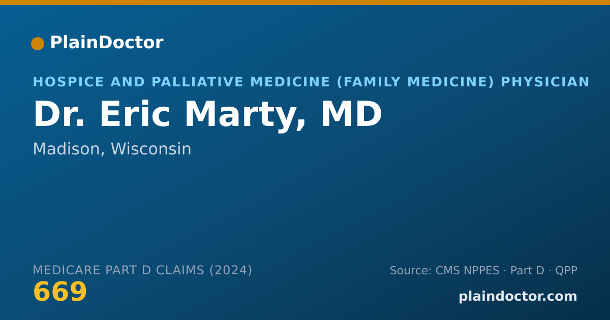 Shareable card for Eric Marty, MD - Hospice and Palliative Medicine (Family Medicine) Physician, Madison, WI