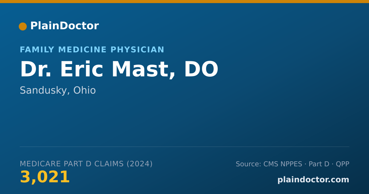 Shareable card for Eric Mast, DO - Family Medicine Physician, Sandusky, OH