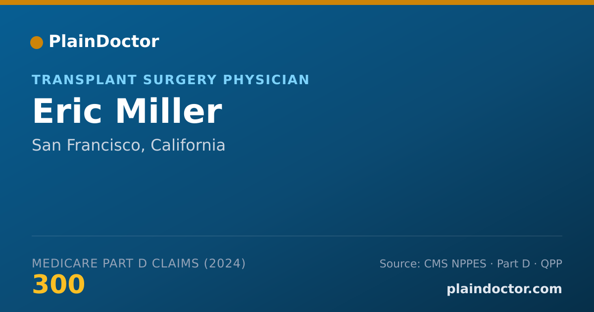Shareable card for Eric Miller - Surgery Physician, San Francisco, CA