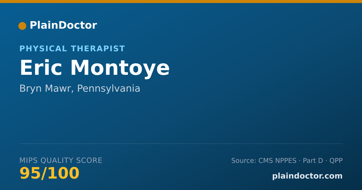 Shareable card for Eric Montoye - Physical Therapist, Bryn Mawr, PA