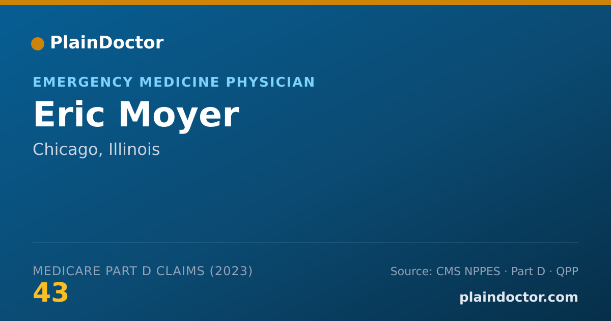 Shareable card for Eric Moyer - Emergency Medicine Physician, Chicago, IL