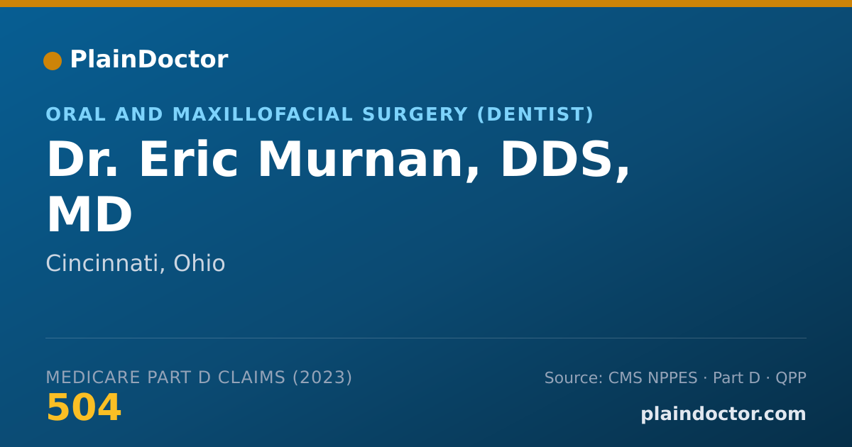 Shareable card for Eric Murnan, DDS, MD - Oral and Maxillofacial Surgery (Dentist), Cincinnati, OH