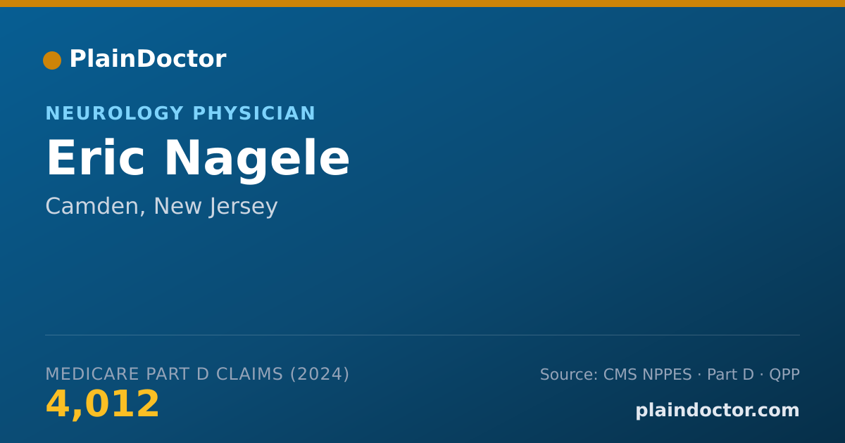 Shareable card for Eric Nagele - Neurology Physician, Camden, NJ