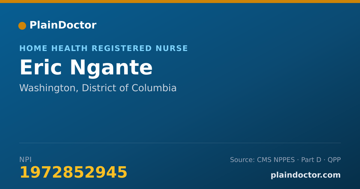 Shareable card for Eric Ngante - Home Health Registered Nurse, Washington, DC