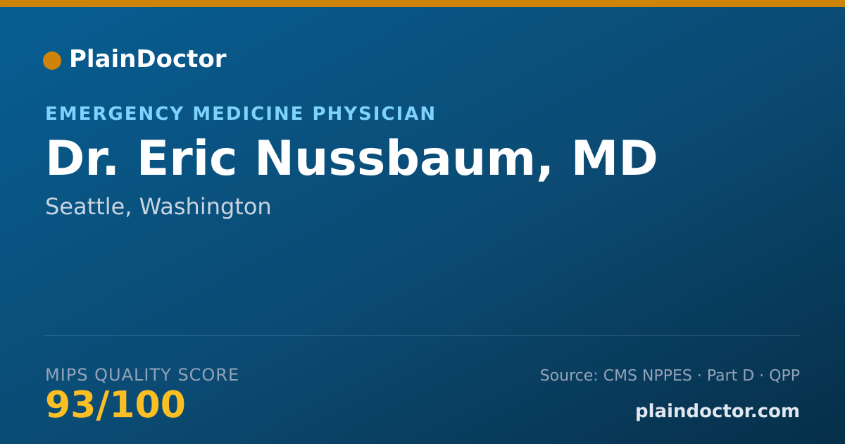 Shareable card for Eric Nussbaum, MD - Emergency Medicine Physician, Seattle, WA