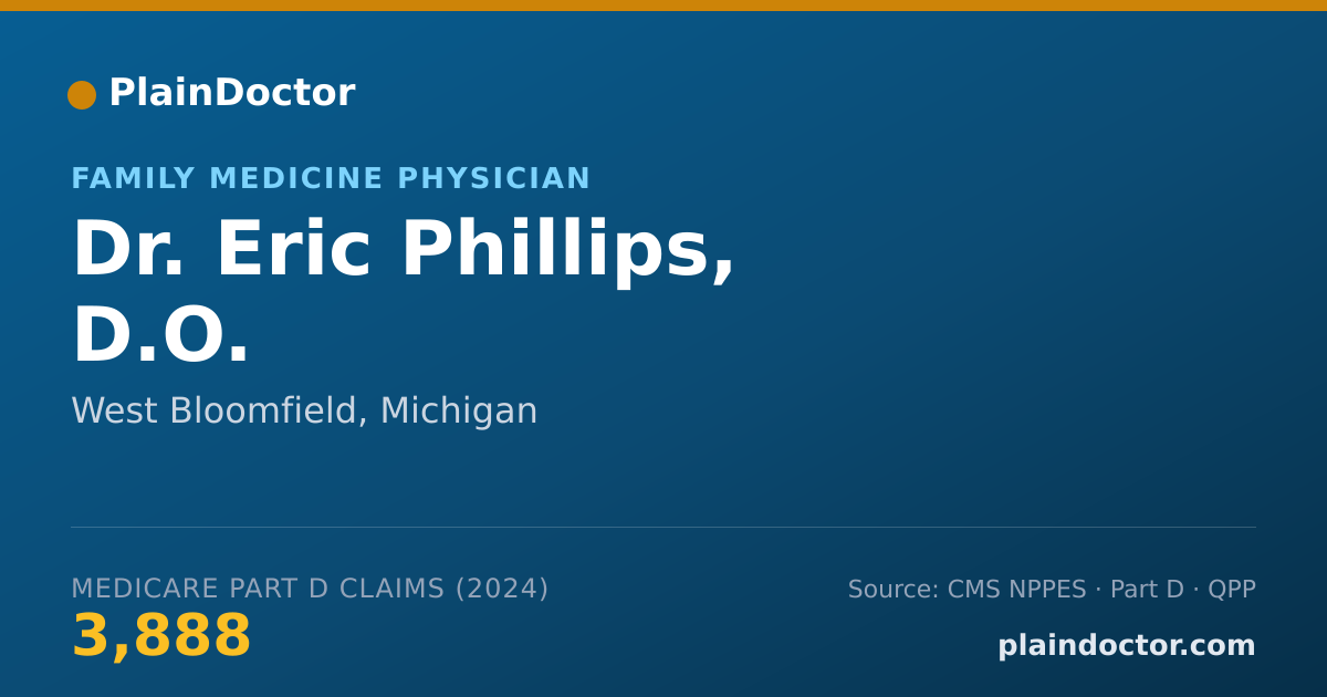 Shareable card for Eric Phillips, D.O. - Family Medicine Physician, West Bloomfield, MI