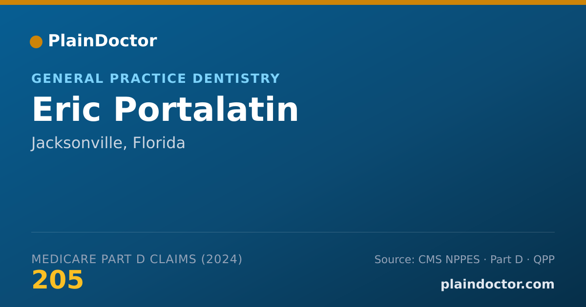 Shareable card for Eric Portalatin - General Practice Dentistry, Jacksonville, FL